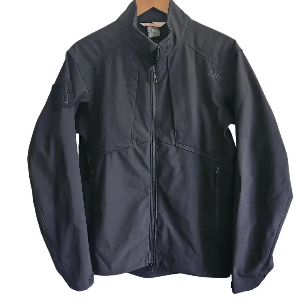 ‎5.11 Tactical Softshell Jacket Men's Small Black Full Zip Water Resistant
